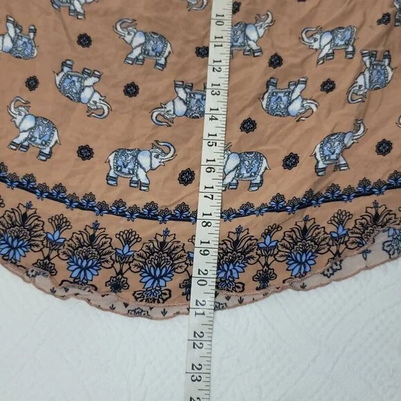 832. Love J Short Sleeve Blouse Brown Sz XL - Picture 5 of 8